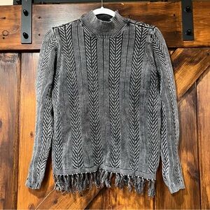 Tribal fall sweater with tassels
